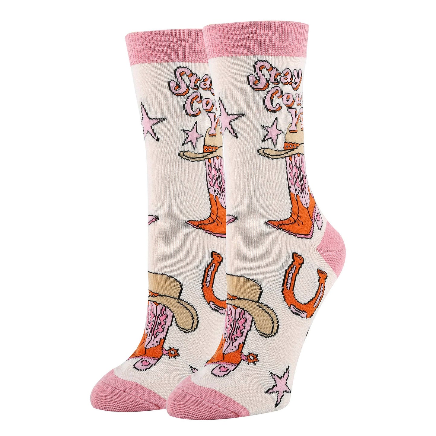 Giddy Up | Women's Western Fun Saying Crew Socks 23506