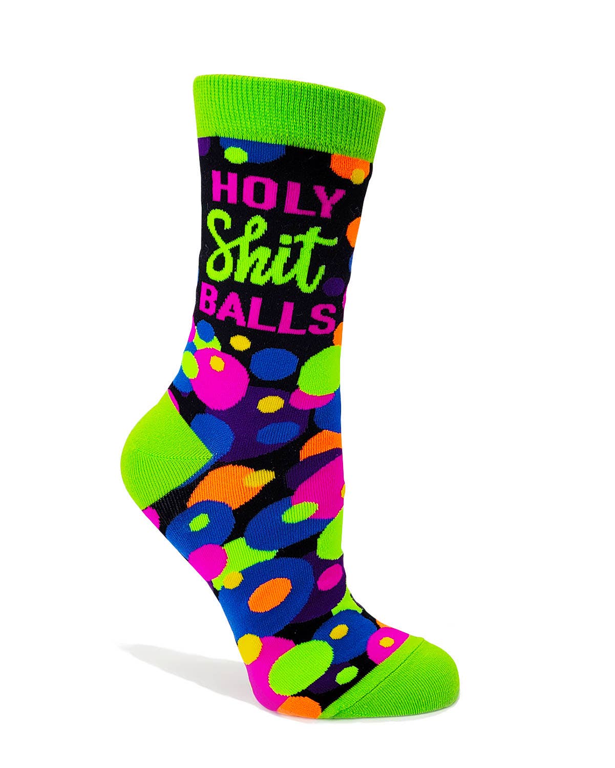 Funny Holy Shit Balls Ladies' Novelty Crew Socks