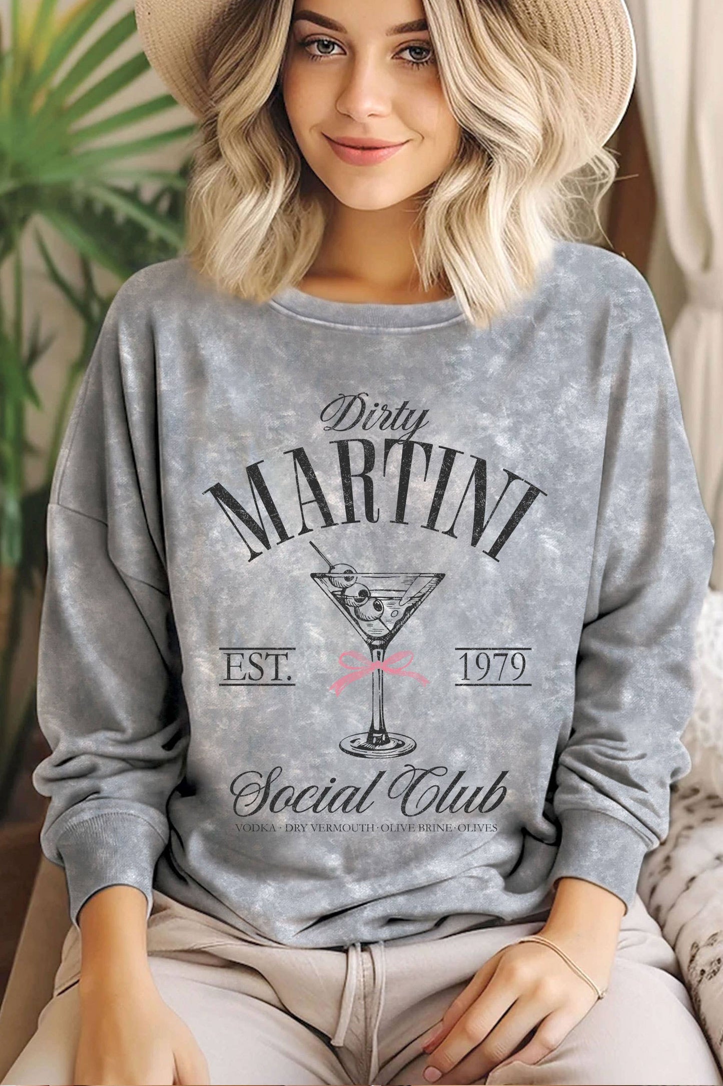 RIBBON DIRTY MARTINI MINERAL SWEATSHIRTS