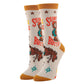 Saddle Up | Women's Western Fun Saying Cowgirl Crew Socks 23507