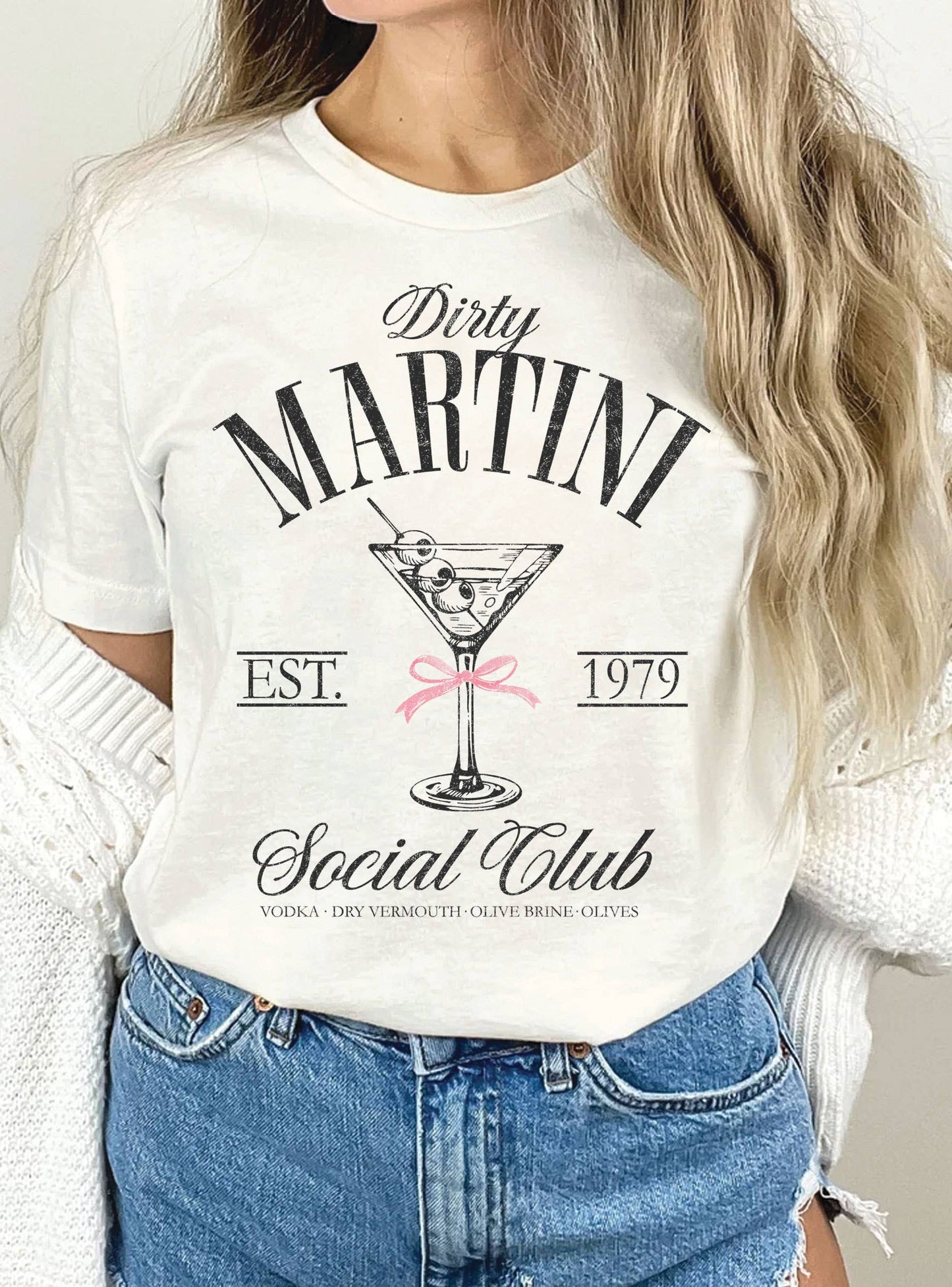 RIBBON MARTINI SOCIAL CLUB TEE