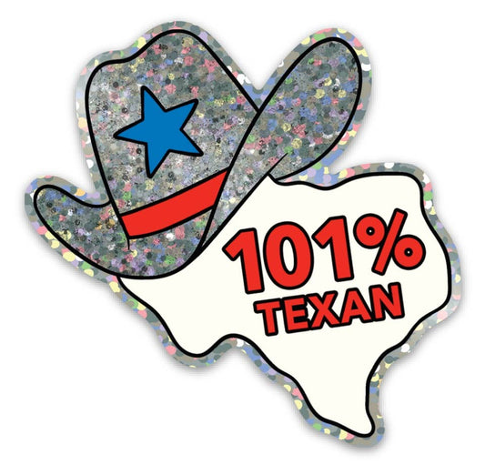 101% Texan Die Cut Sticker