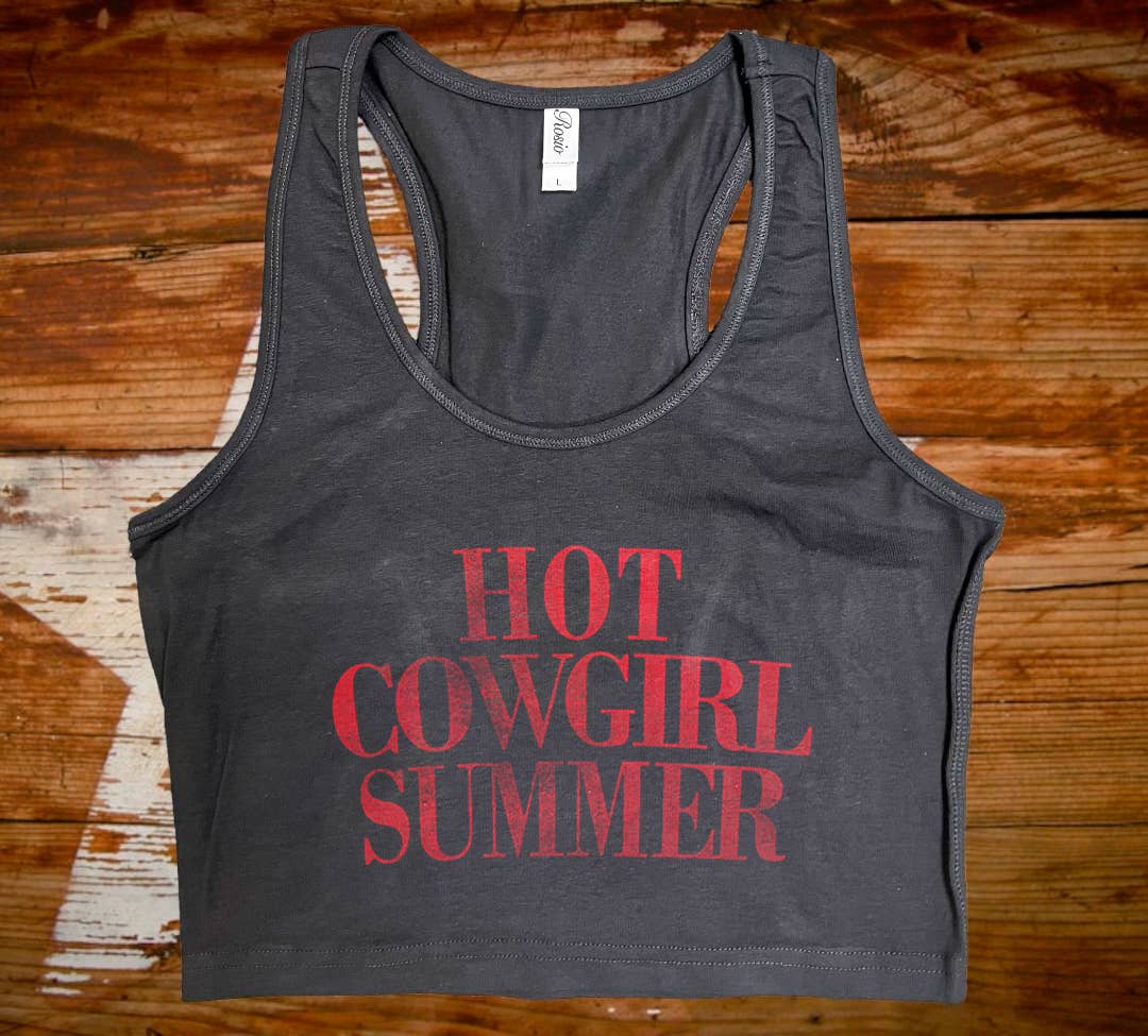 Hot Cowgirl Summer Black Tank Top