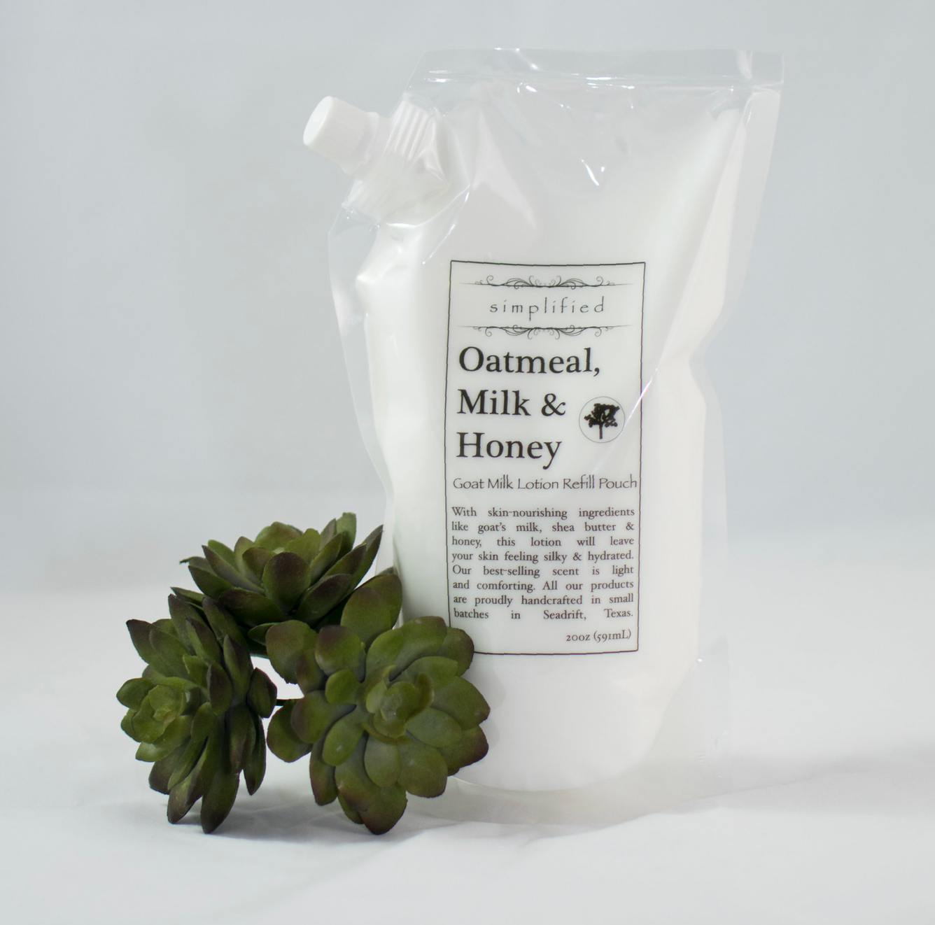 20oz Goat Milk Lotion Refill Bag: White Tea