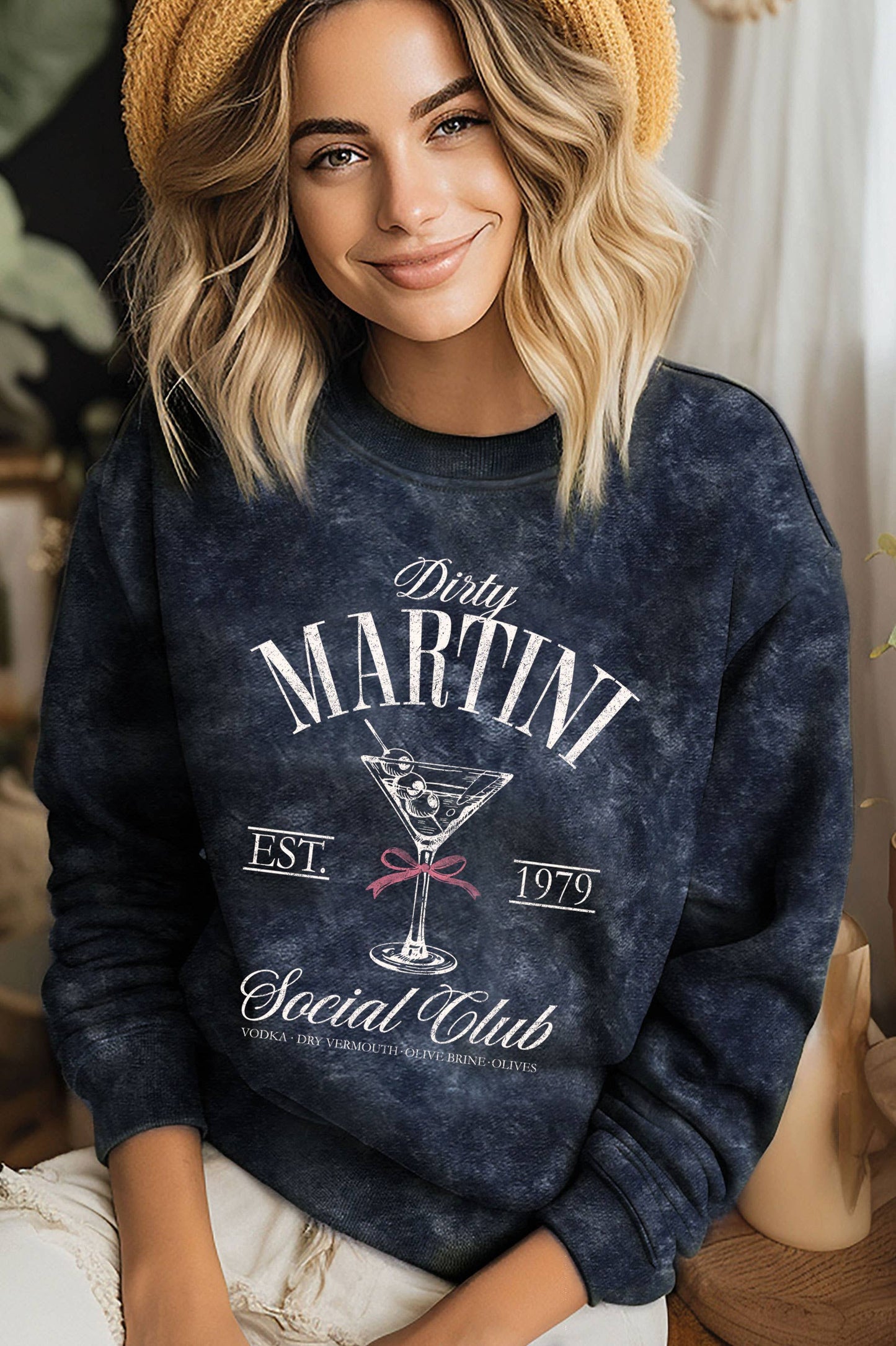 RIBBON DIRTY MARTINI MINERAL SWEATSHIRTS