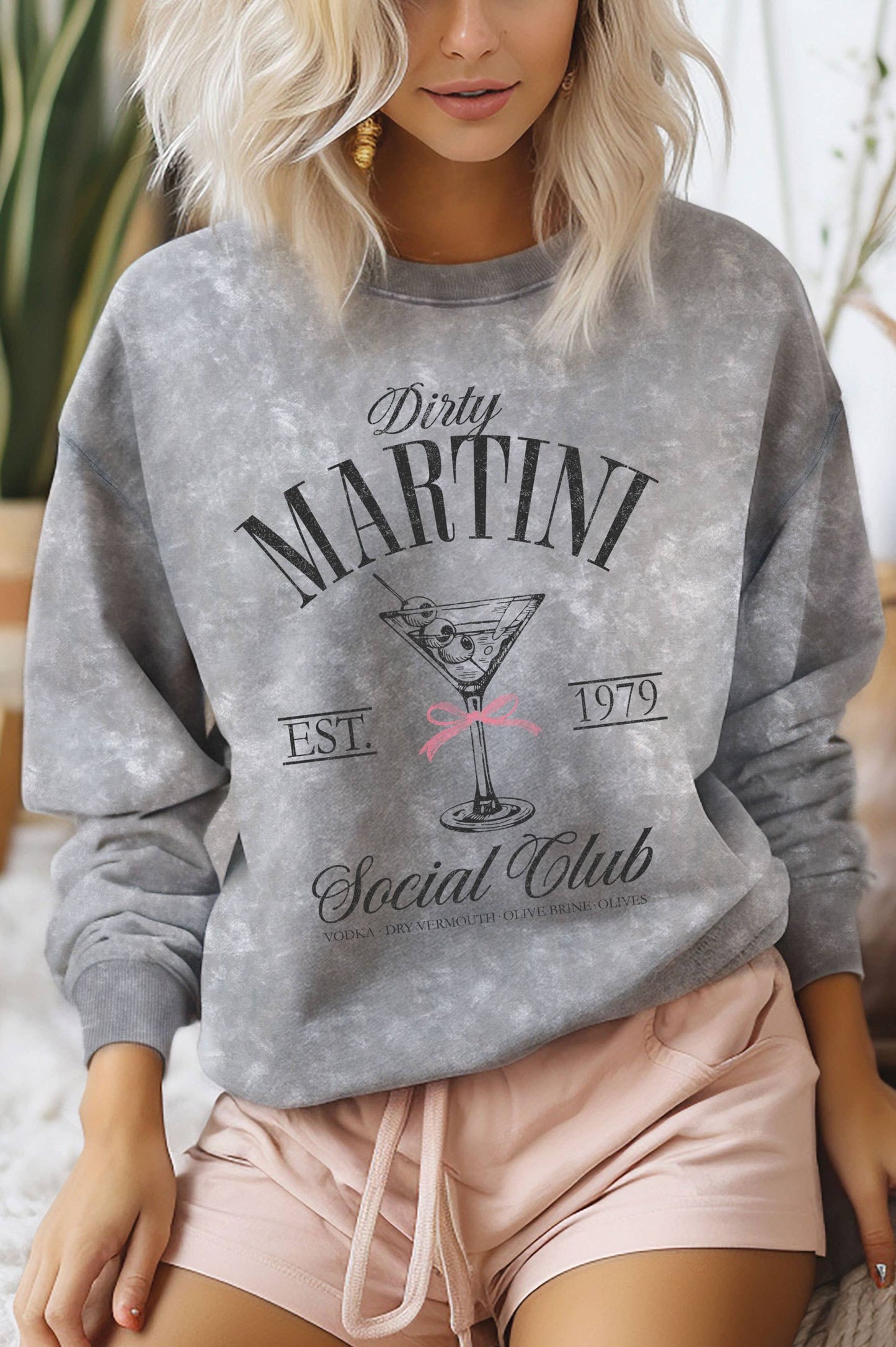 RIBBON DIRTY MARTINI MINERAL SWEATSHIRTS