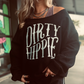 Dirty Hippie Black Sweatshirt: XXXLarge / CUT NECK