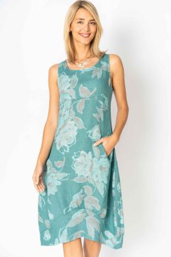 MADE IN ITALY LINEN BALLOON DRESS