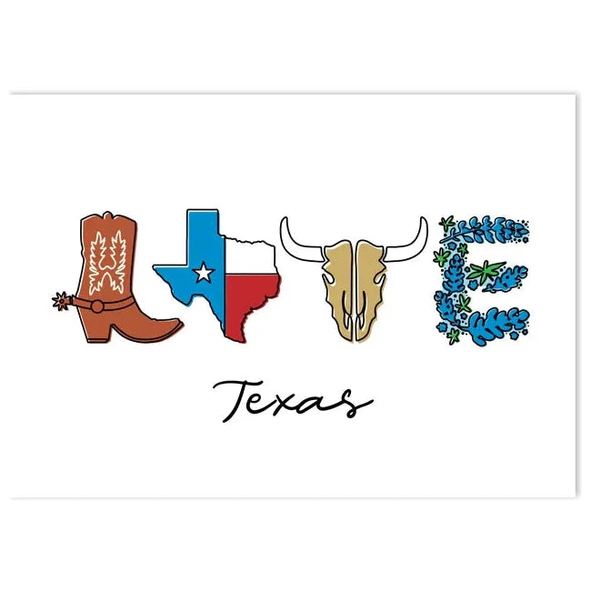 POSTCARD LOVE TEXAS