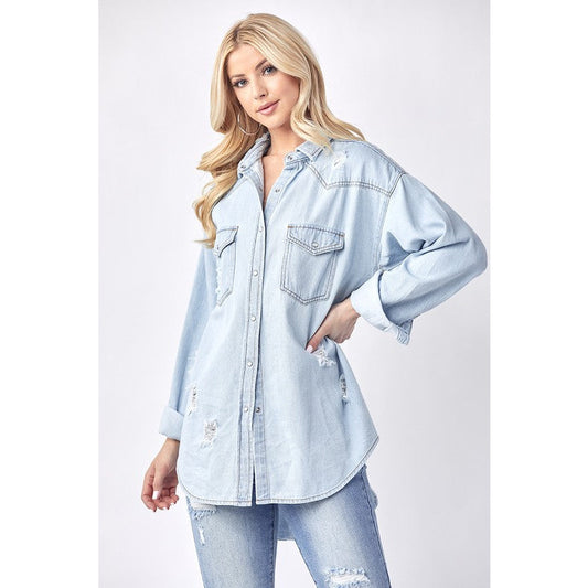 RISEN DENIM SHIRT, LIGHT 1164