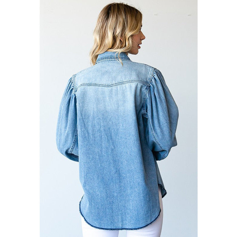 FL BALINCENIA DENIM SHIRT 268