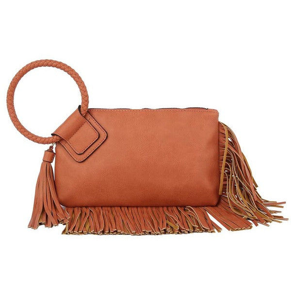 FRINGE WRISTLET PURSE ~ 13 COLORS, 0378