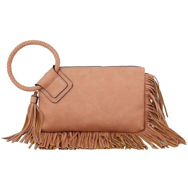 FRINGE WRISTLET PURSE ~ 13 COLORS, 0378