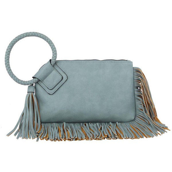 FRINGE WRISTLET PURSE ~ 13 COLORS, 0378