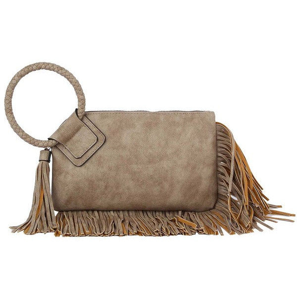 FRINGE WRISTLET PURSE ~ 13 COLORS, 0378