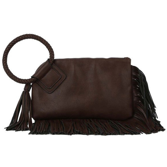 FRINGE WRISTLET PURSE ~ 13 COLORS, 0378