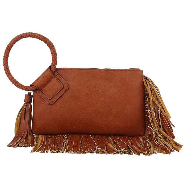 FRINGE WRISTLET PURSE ~ 13 COLORS, 0378