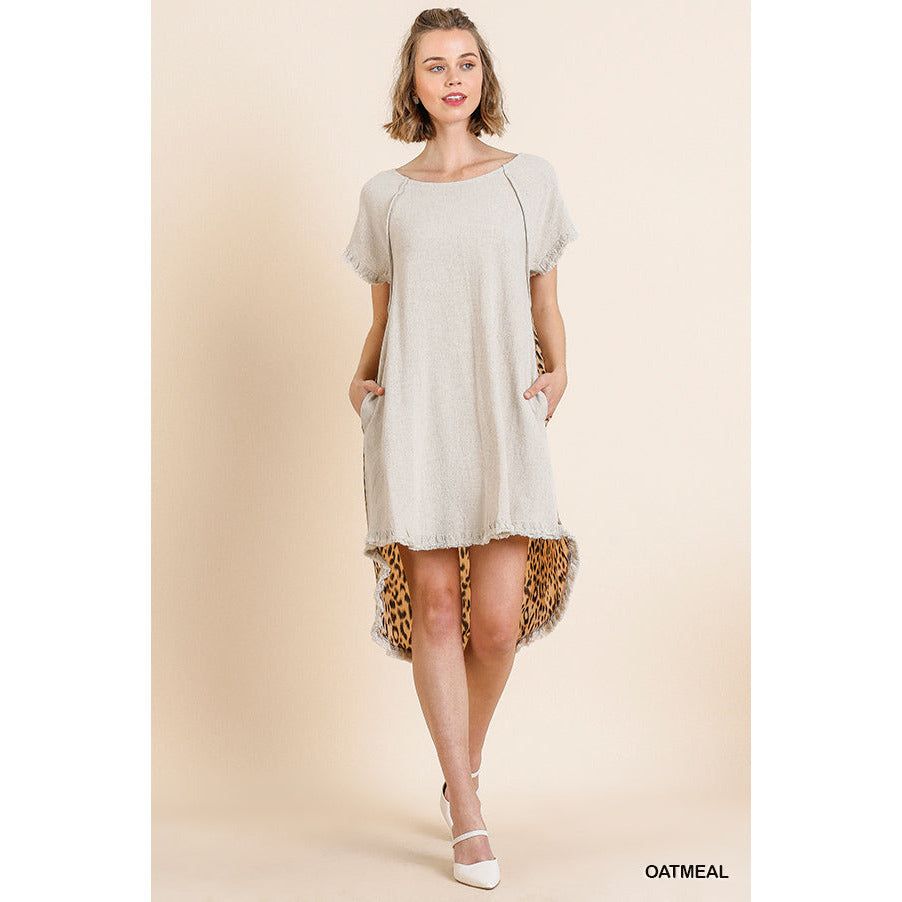 U022320 OATMEAL DRESS LARGE