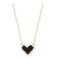 KENDRA SCOTT ARI HEART SHORT PENDANT ~ Gold