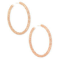 KENDRA SCOTT MAGGIE 2.5' HOOP EARRINGS ~ Rosegold