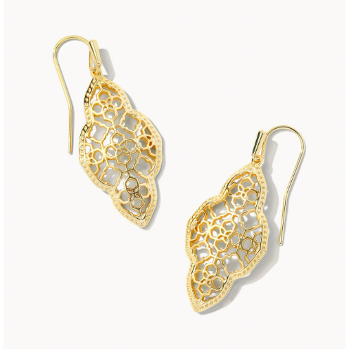 Elegant Rose Gold Filigree Diamonti Studs With Tear Drop Earrings