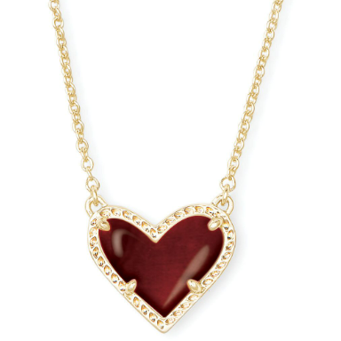 KENDRA SCOTT ARI HEART SHORT PENDANT ~ Gold