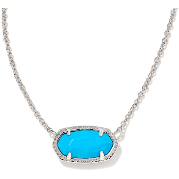 KENDRA SCOTT SILVER BRIGHT BLUE MAGNESITE