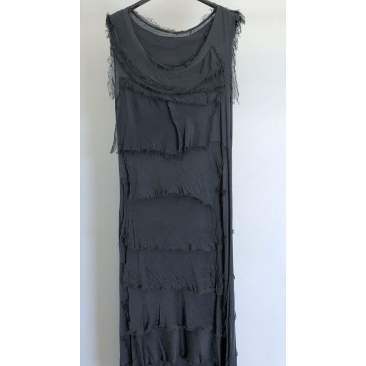 MADE IN ITALY SILK RUFFLE DRESS, LONG 2031