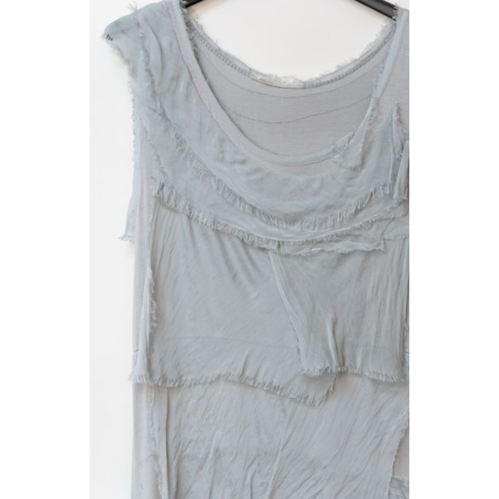 MADE IN ITALY SILK RUFFLE DRESS, LONG 2031