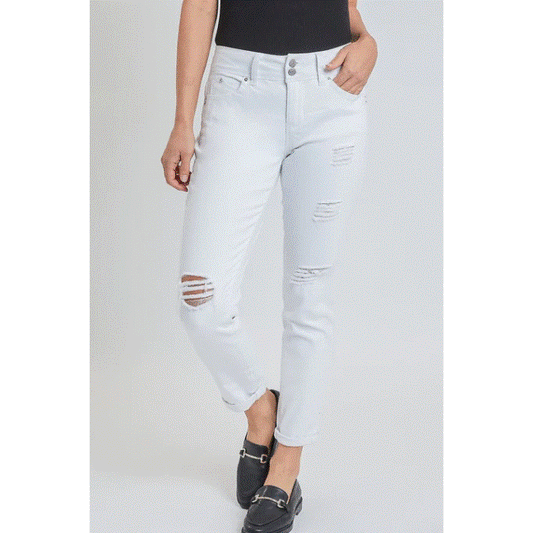 X YMI Missy Wannabettabutt Cuff Ankle Jean in WHITE Size 16