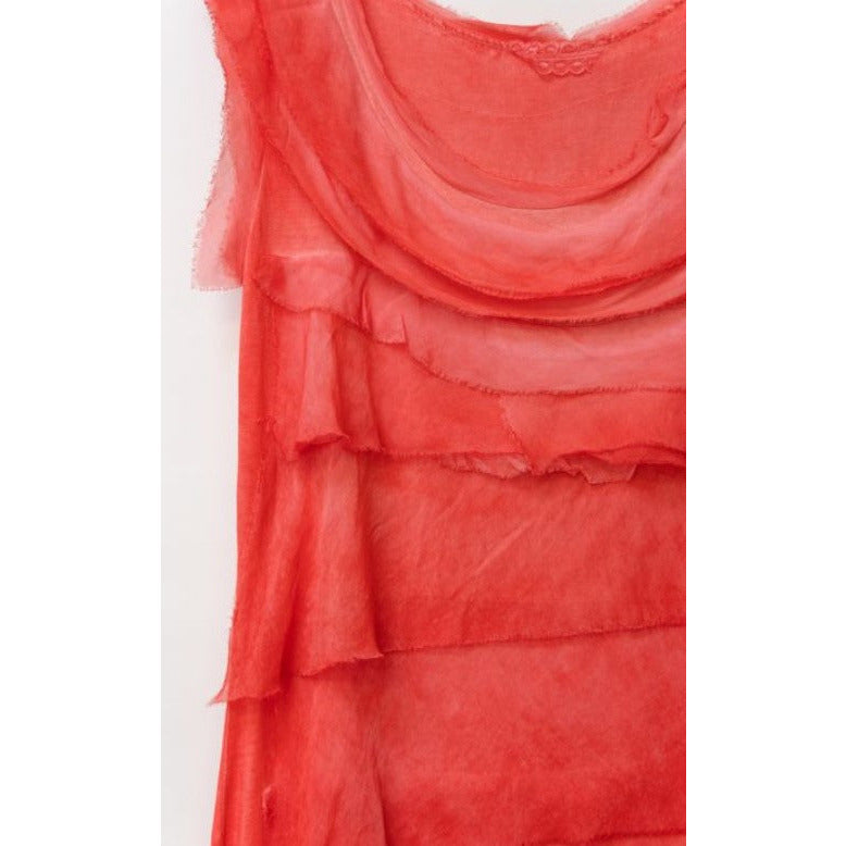 MADE IN ITALY SILK RUFFLE DRESS, SHORT ~ 14 COLORS 8900