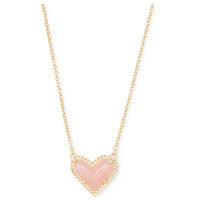 KENDRA SCOTT ARI HEART SHORT PENDANT ~ Gold