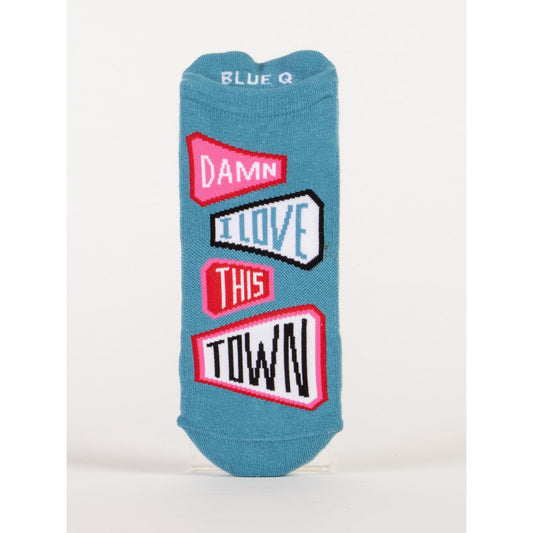 B01 SOCKS 310 Damn I Love This Town Sneaker Socks S/M