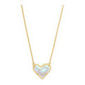 KENDRA SCOTT ARI HEART SHORT PENDANT ~ Gold