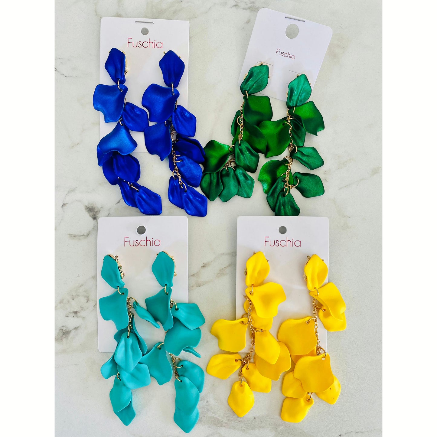 FALLING PETALS EARRINGS in 9 COLORS