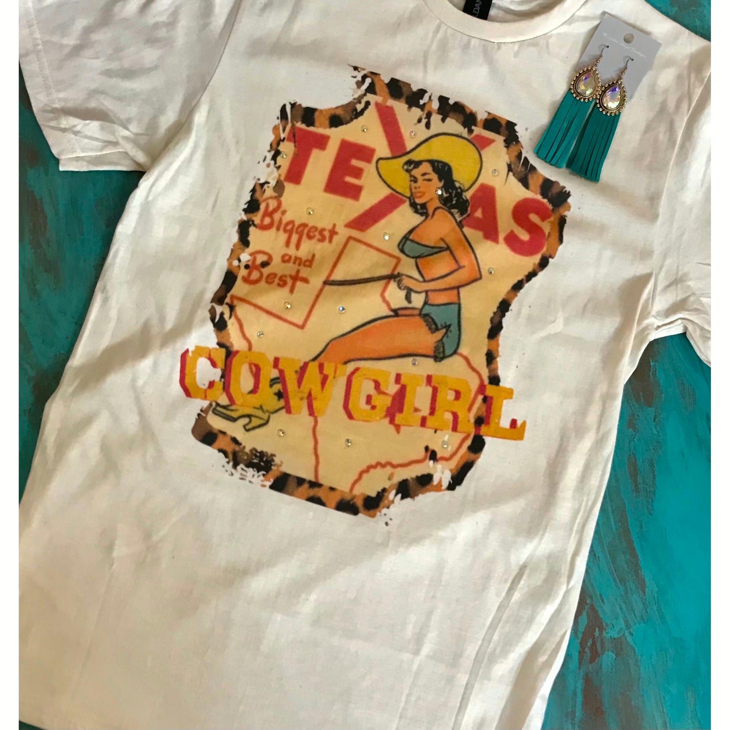 JC TEXAS COWGIRL TEE W/BLING XLARGE