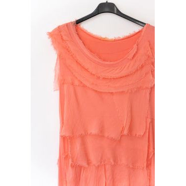 MADE IN ITALY SILK RUFFLE DRESS, SHORT ~ 14 COLORS 8900