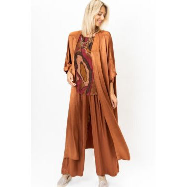 MADE IN ITALY Long Sheen Cardigan - Size : One Size 5012