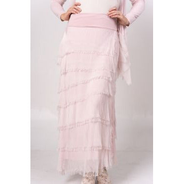 MADE IN ITALY Silk Ruffle Skirt 2272